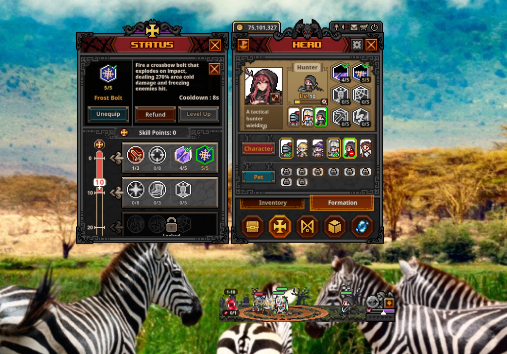 Hunter class in TBH: Task Bar Hero