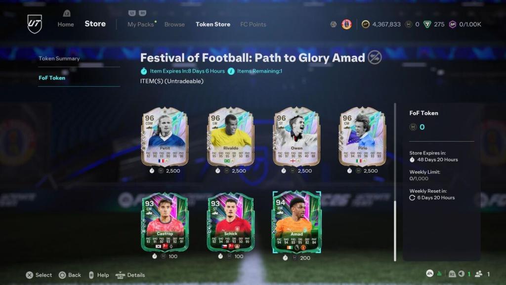 Tokens store rewards in FC 26