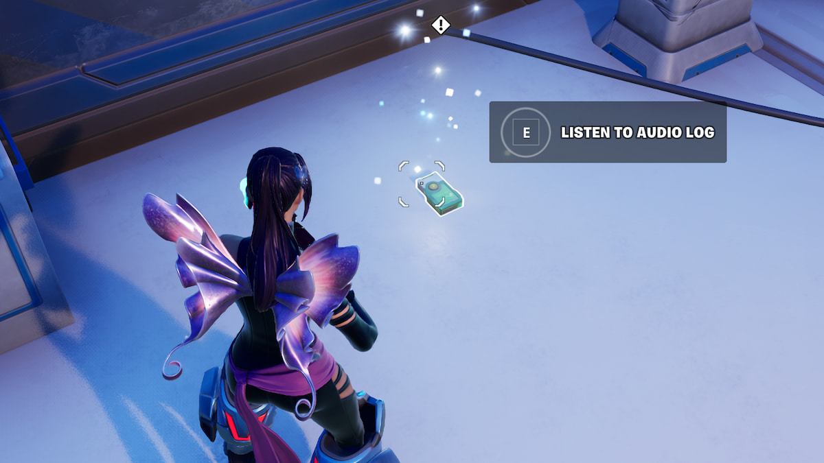 Looking at Audio Log in fortnite
