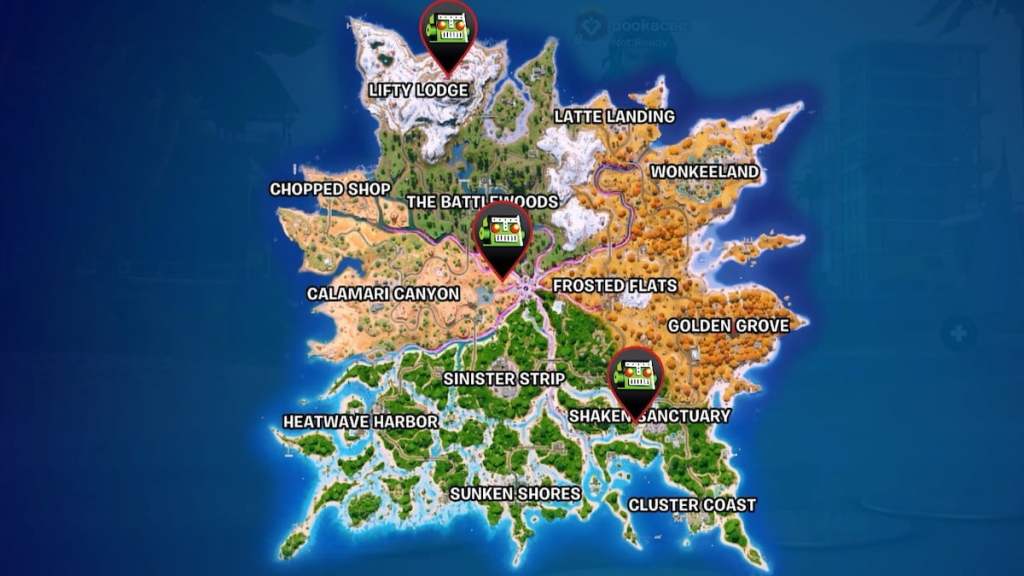 All audio log locations marked on map in fortnite