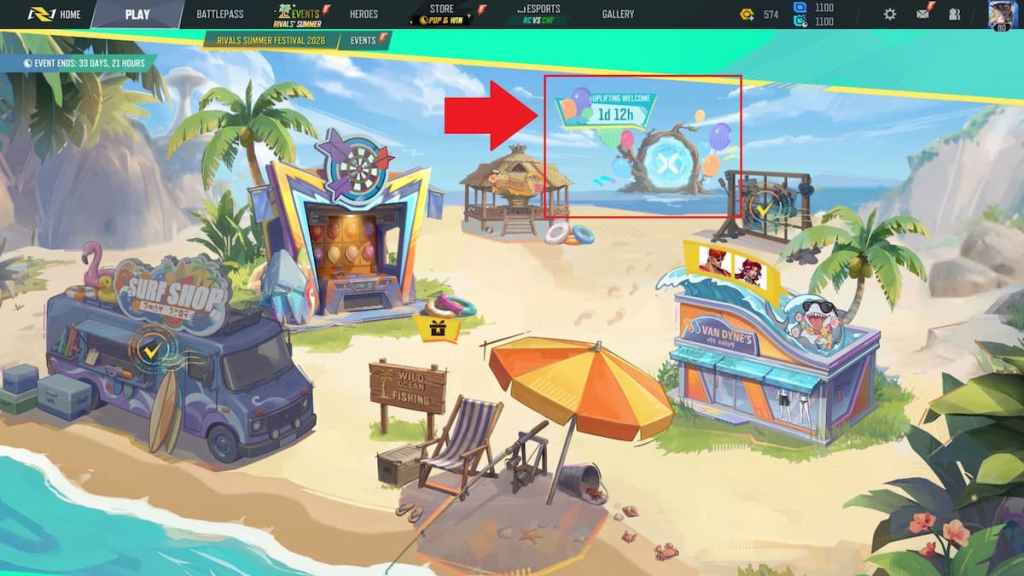 Beach portal marked for uplifting welcome rewards in marvel rivals