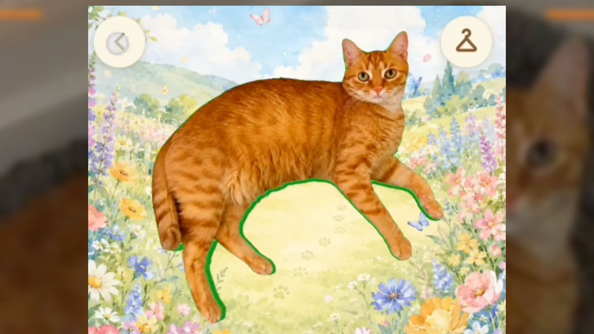 An orange cat in CatchCat
