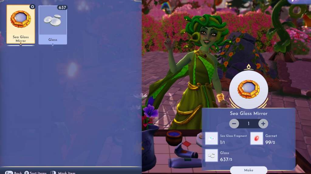 Crafting mirror in disney dreamlight valley