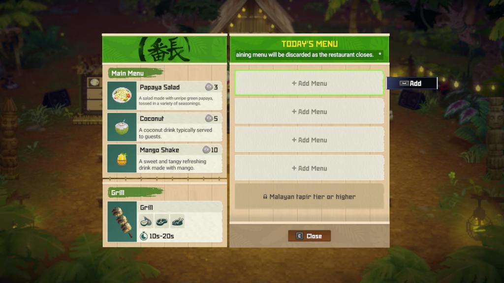 Dave the Diver menu screen