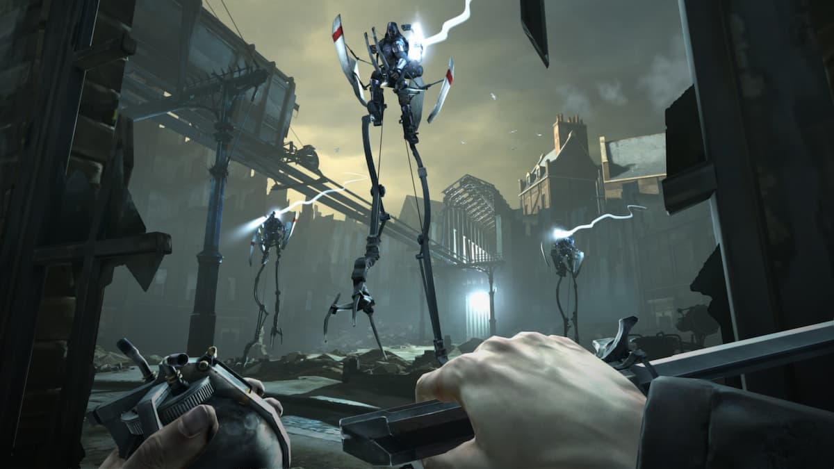 Giant walkers in Dishonored.