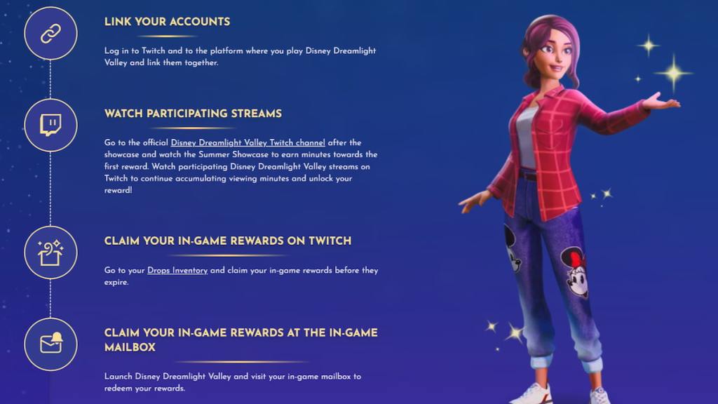 Disney dreamlight valley twitch drops info