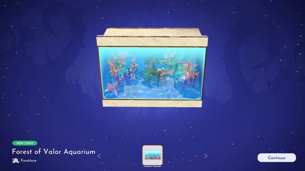 Forest of valor aquarium in disney dreamlight valley