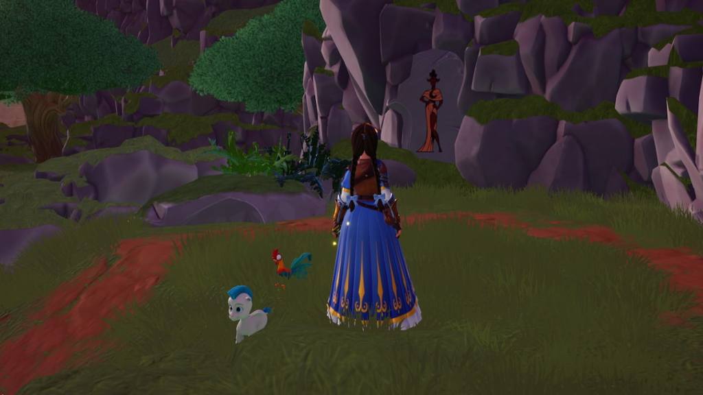 fourth muse on rock wall in disney dreamlight valley