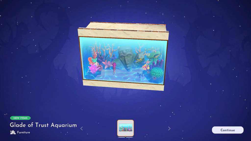 Glade of trust aquarium reward in disney dreamlight valley