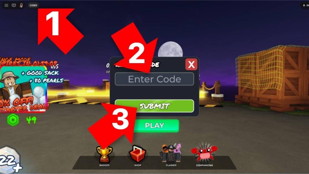 How to redeem 100 Days At Sea codes