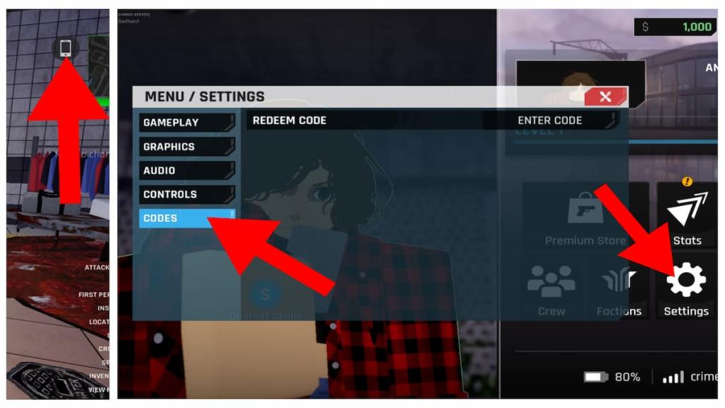 How to redeem codes in Dirty Money.