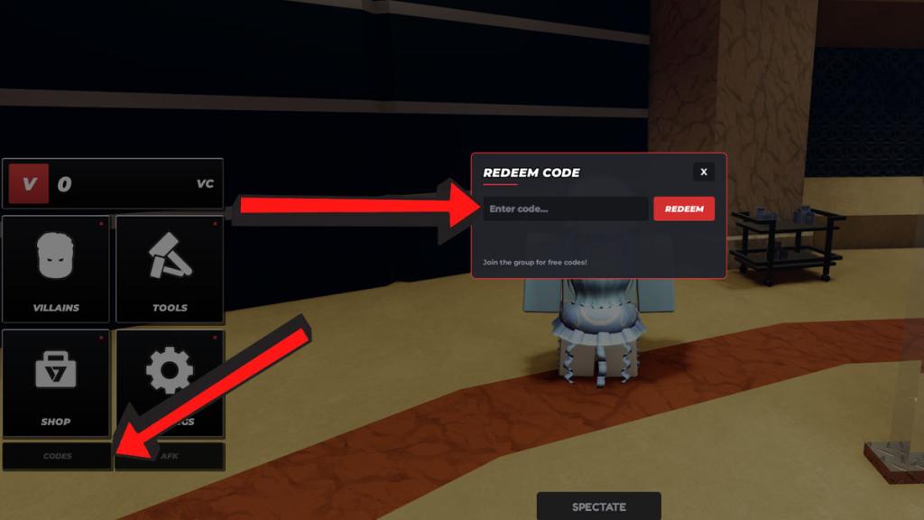 How To Redeem Hide From The Villain Codes