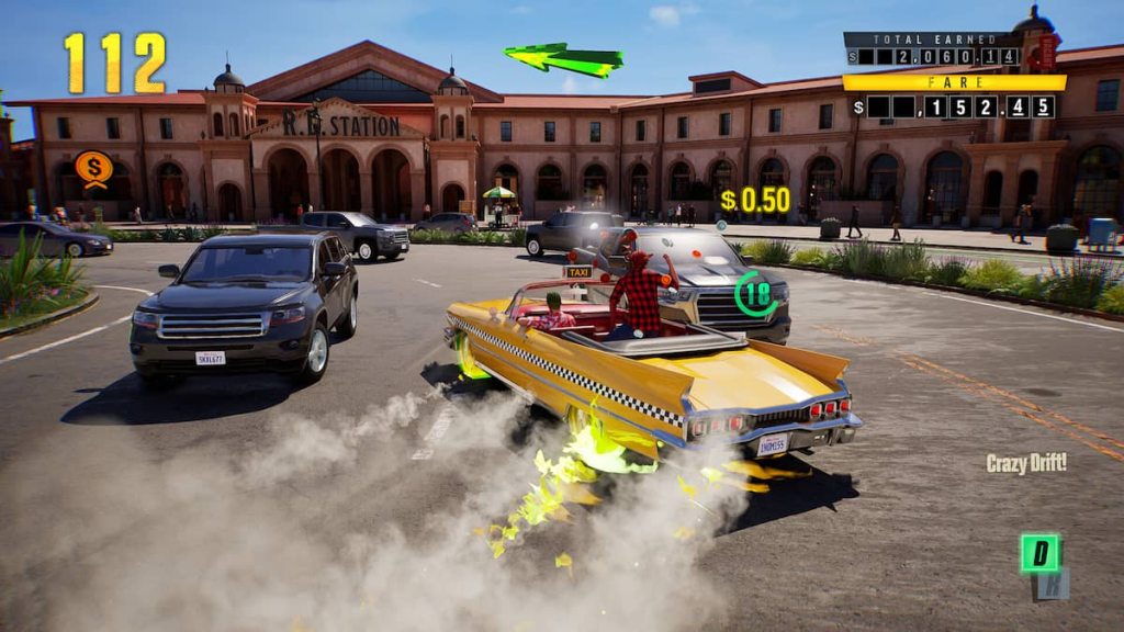 Crazy Taxi World Tour gameplay.