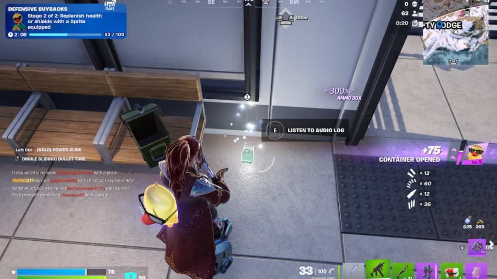 Lifty lodge audio log in fortnite