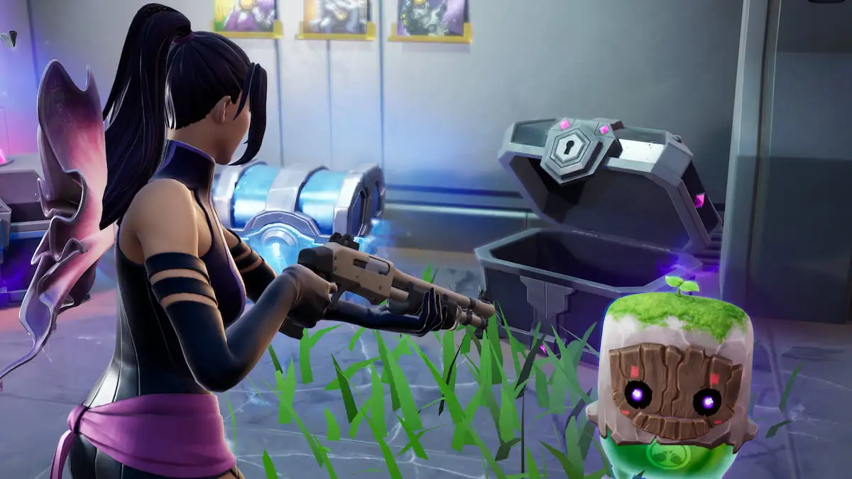 Looking at an open sprite chest in fortnite