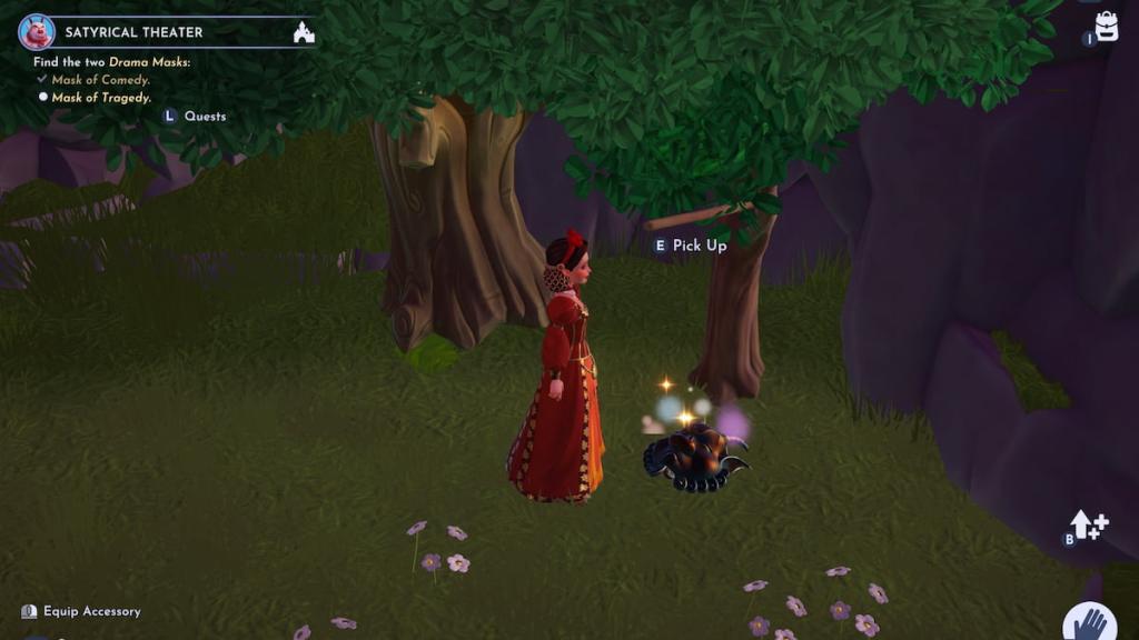 Mask of tragedy in disney dreamlight valley