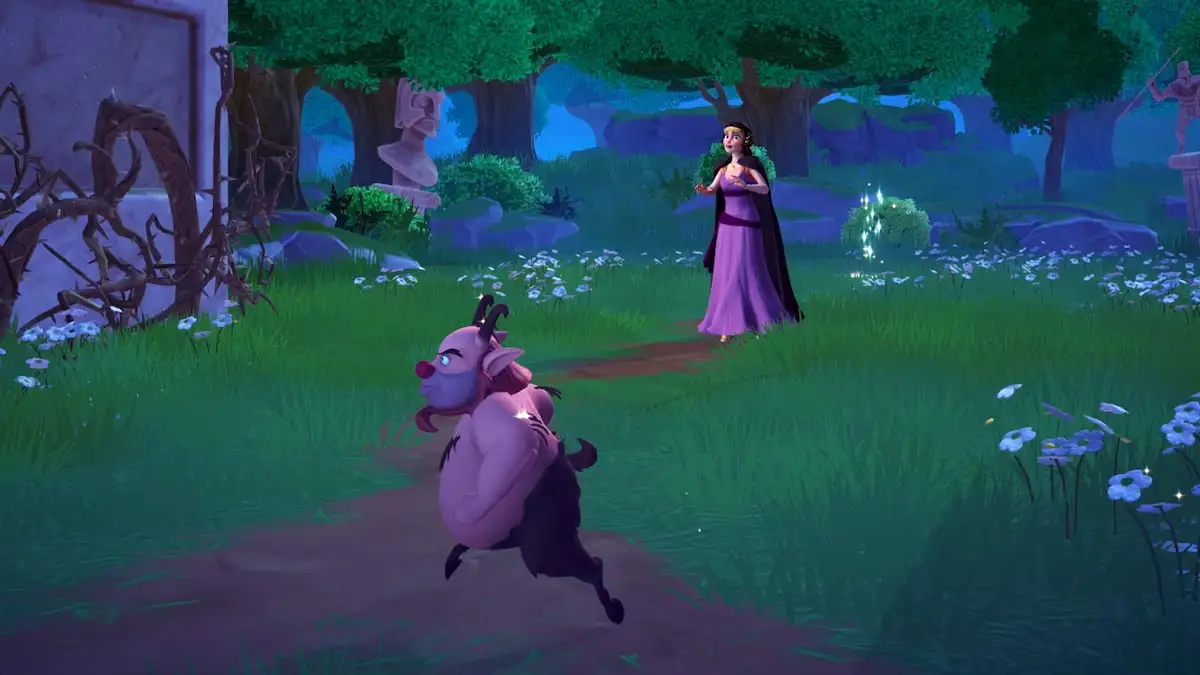Phil running by the player in disney dreamlight valley