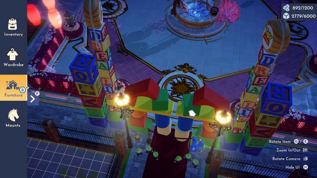 Placing decorations in disney dreamlight valley