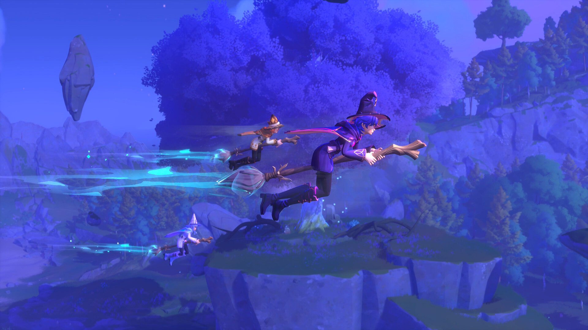 players flying in Witchspire