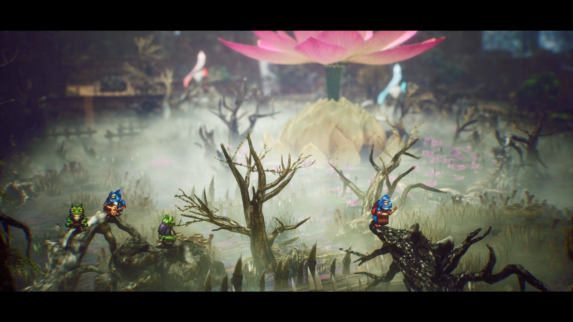 Elliot defeating enemies in THe Adventures of Elliot