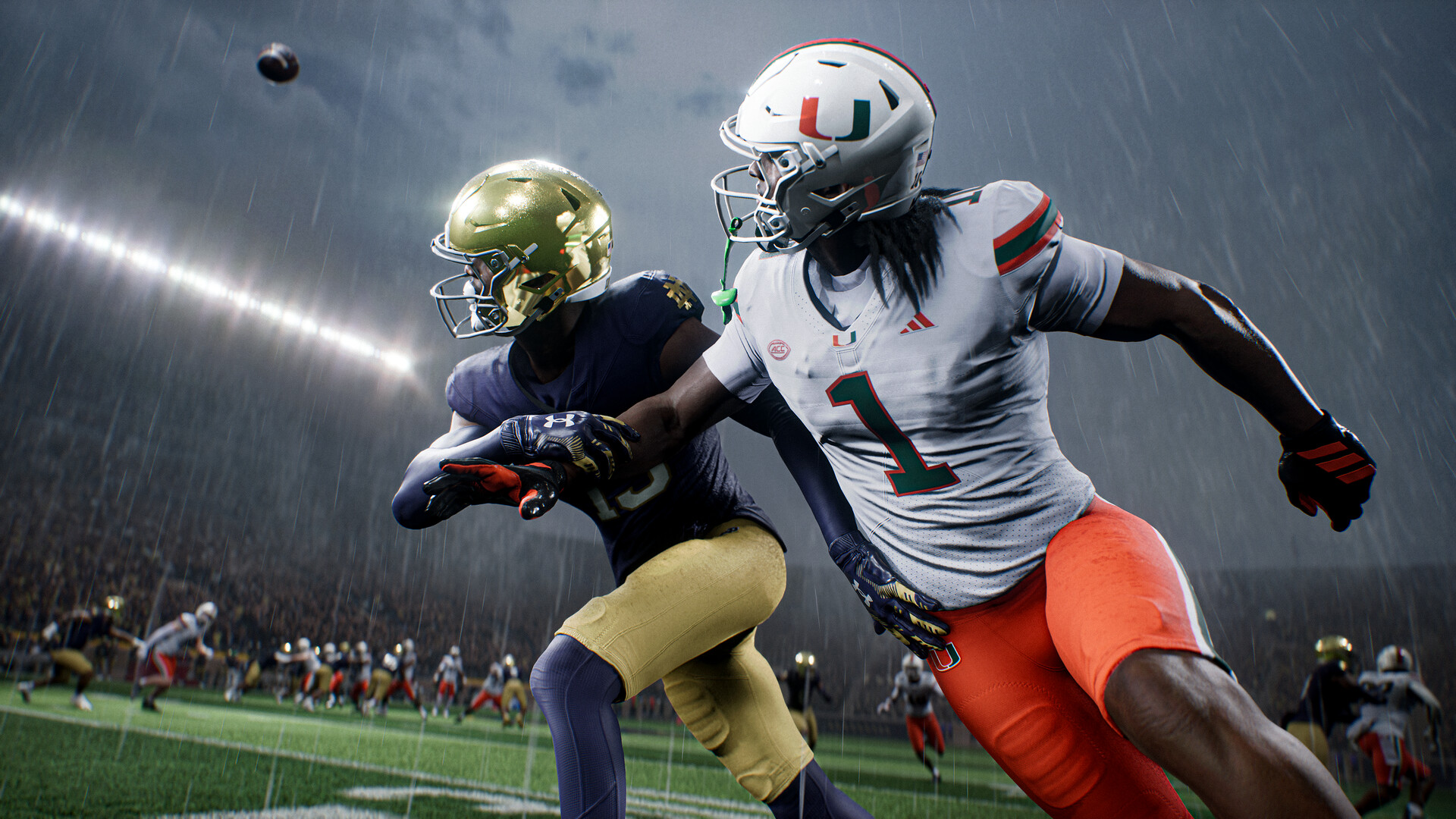 Players dueling in College Football 26