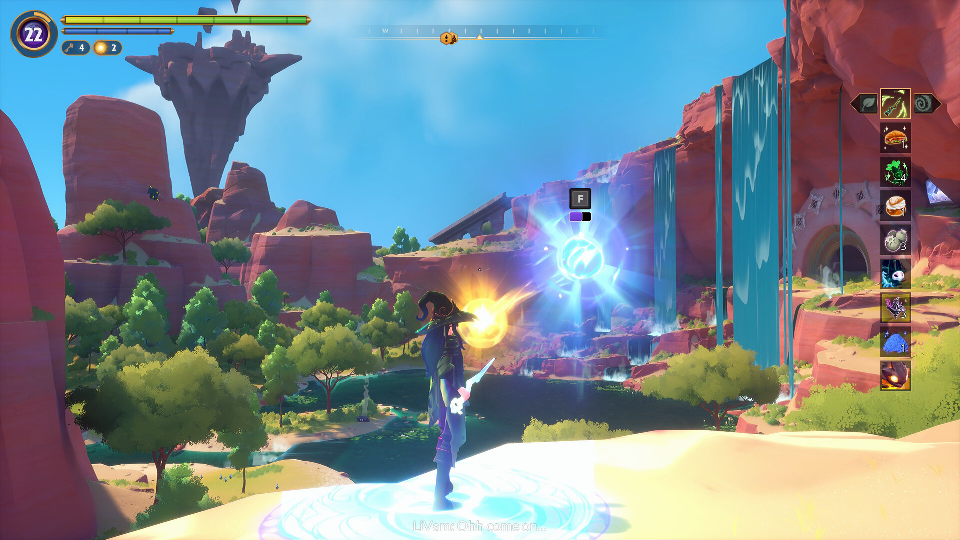 Player character in Witchspire