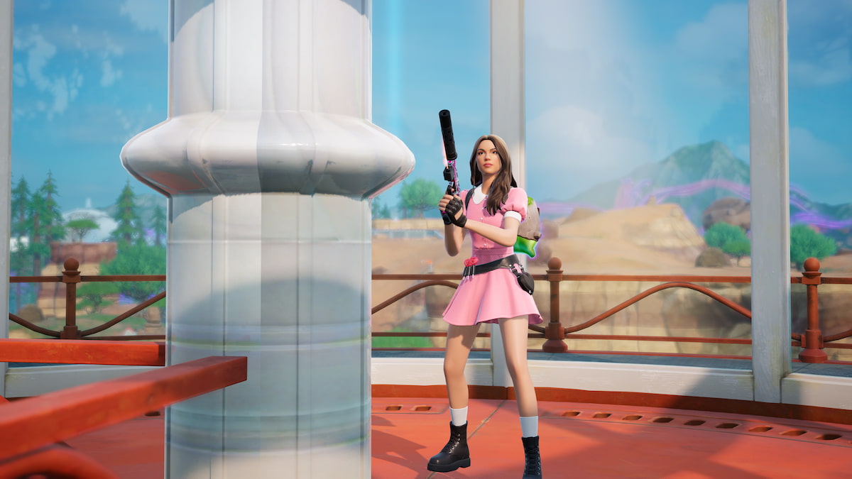 Olivia Rodrigo standing in lighthouse in fortnite