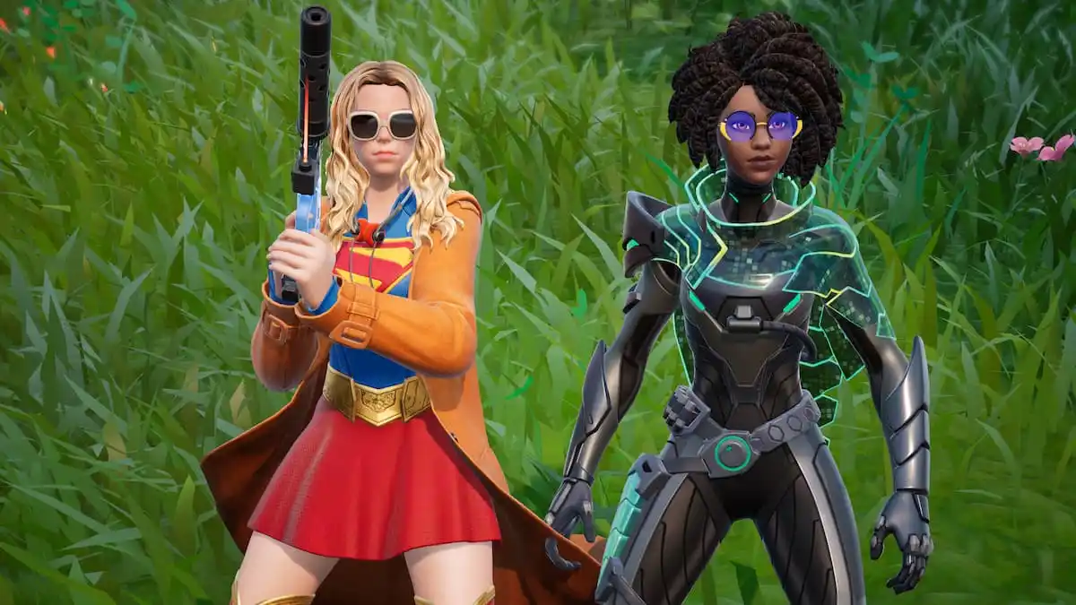 Supergirl standing with Slone in fortnite