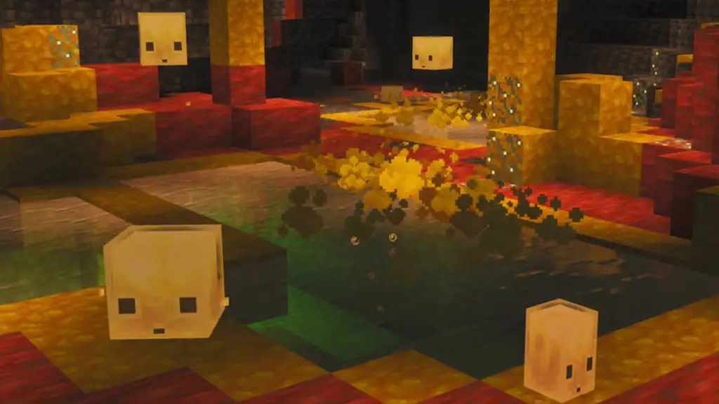All Sulfur Cube archetypes and block absorption effects in Minecraft ...