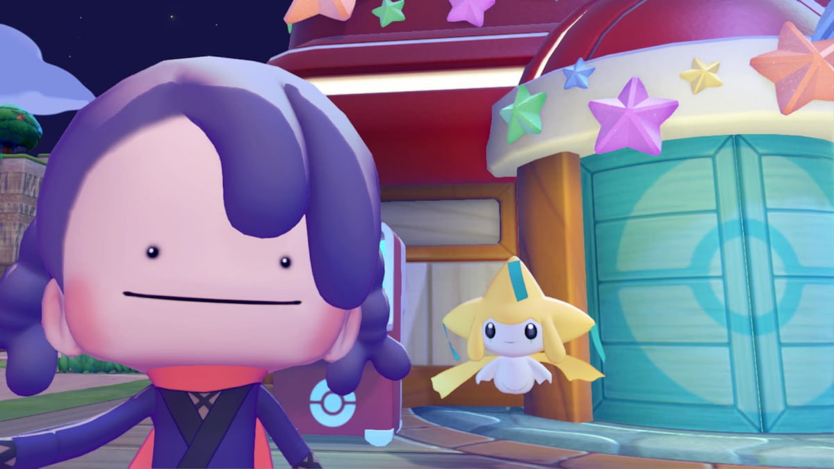 Taking picture with Jirachi in Pokopia