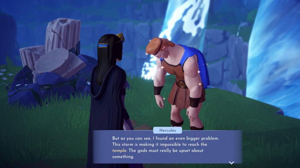 Talking to hercules by storm in disney dreamlight valley