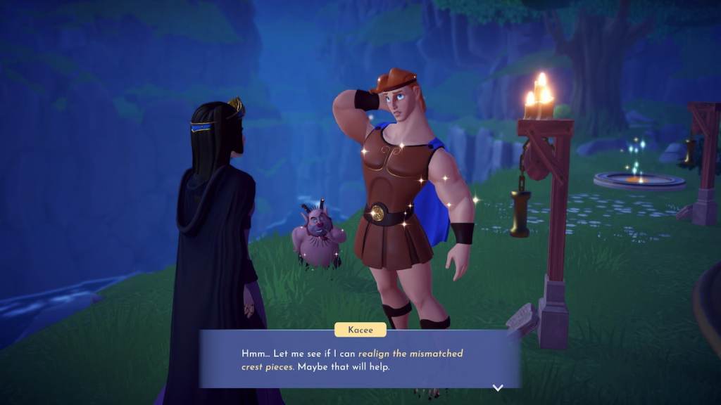 Talking to hercules in thunderstruck quest in disney dreamlight valley