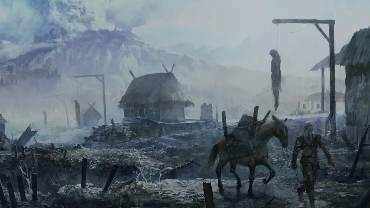 The final cutscene in The Witcher 1.