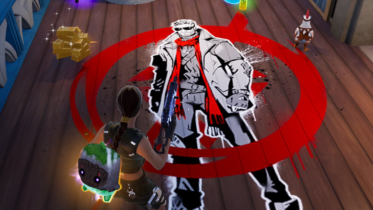 Looking at mural of jones heatwave harbor vision clue in fortnite