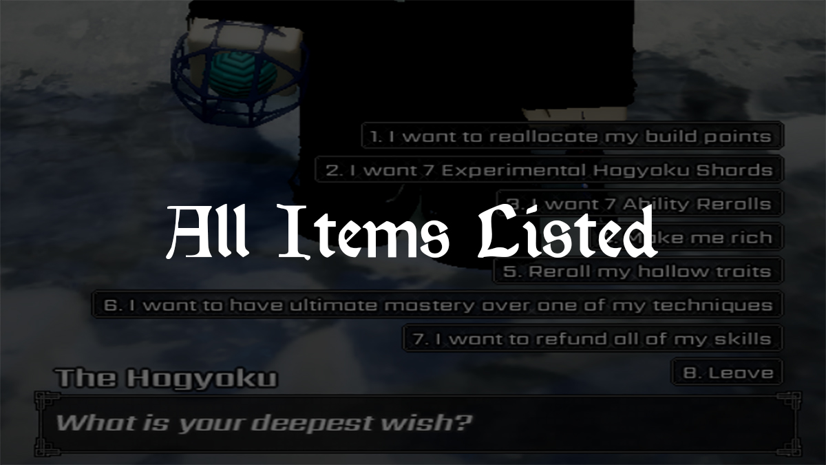 all items, materials and consumables in vv ultimatum and how to get and use them