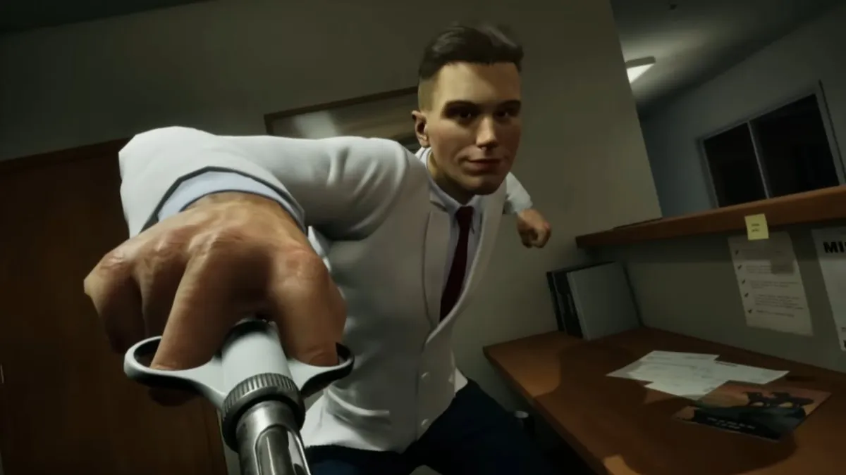 Tanner game over jumpscare of him injecting Simon with lethal dose