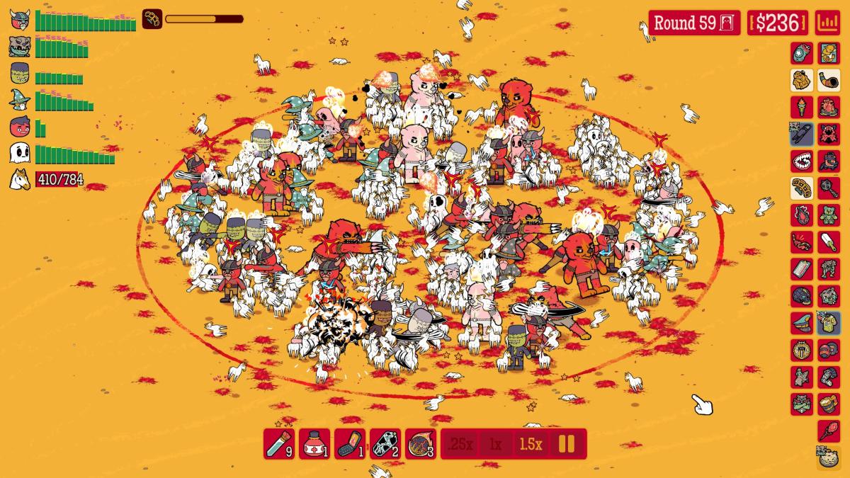 Dudes fighting 100 duck-sized horses