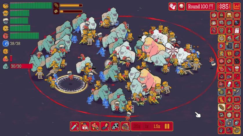 100 Dudes fighting Gorilla bosses for Round 100