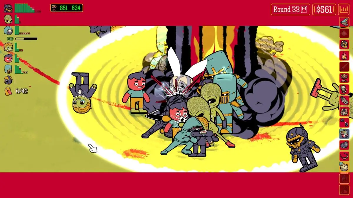 Nuclear missile dropping on queen bee