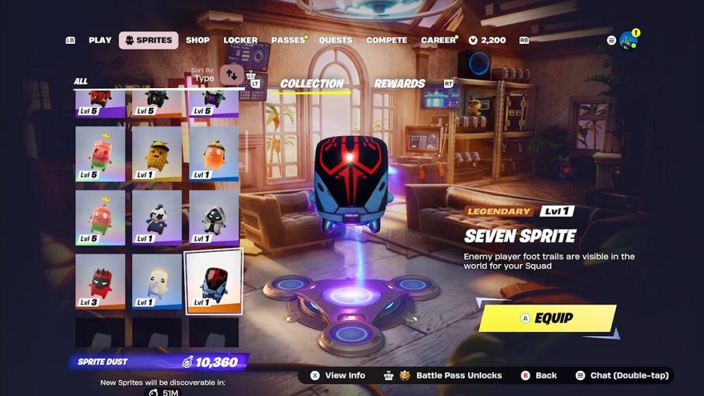 Collection of Sprites in Fortnite