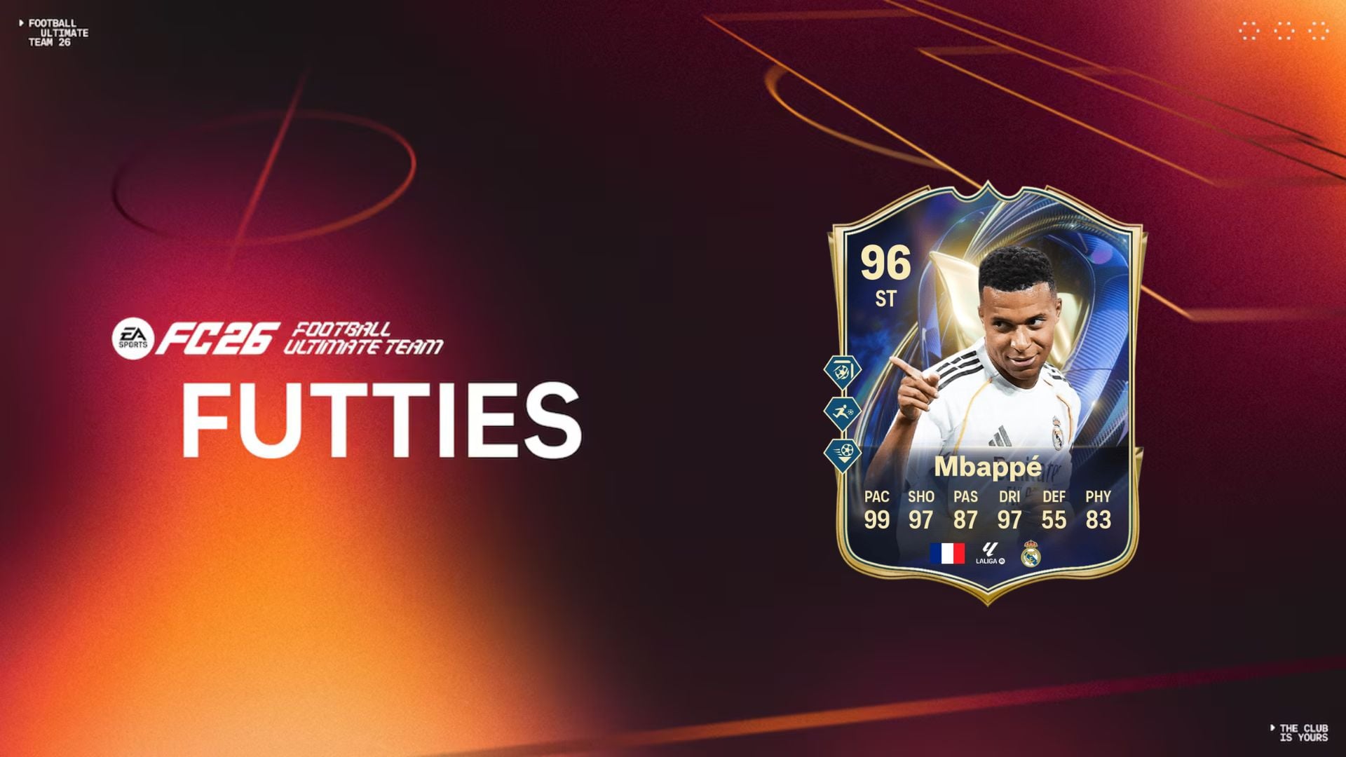 Mbappe TOTS card in FC 26