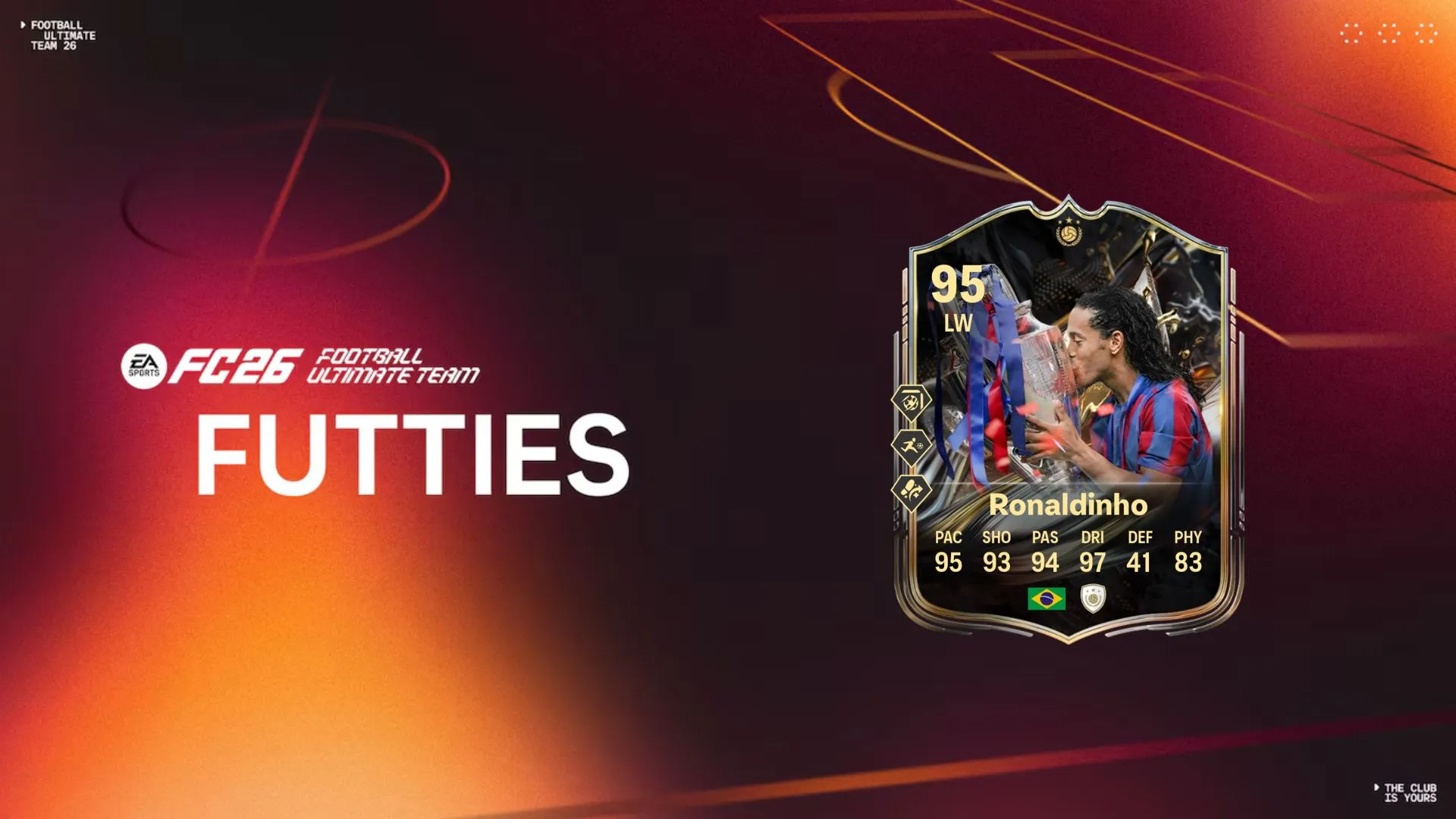 Ronaldinho Trophy Titans card in FC 26