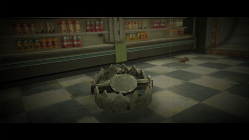 Close up of a trap on the market floor