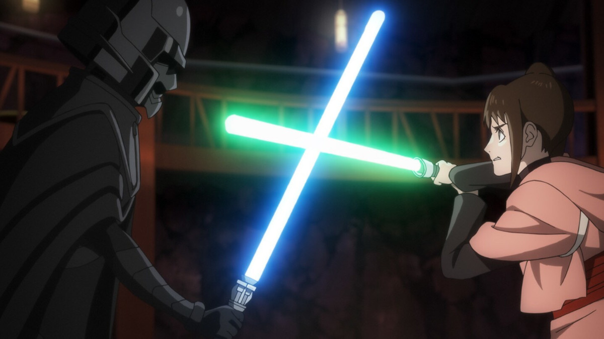 Nawaam and Kara dueling in Star Wars: Visions Presents - The Ninth Jedi