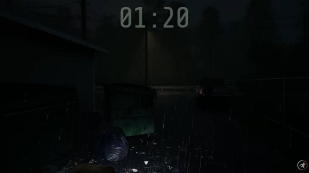Running around outside as large 1:20 timer counts down on top of the screen