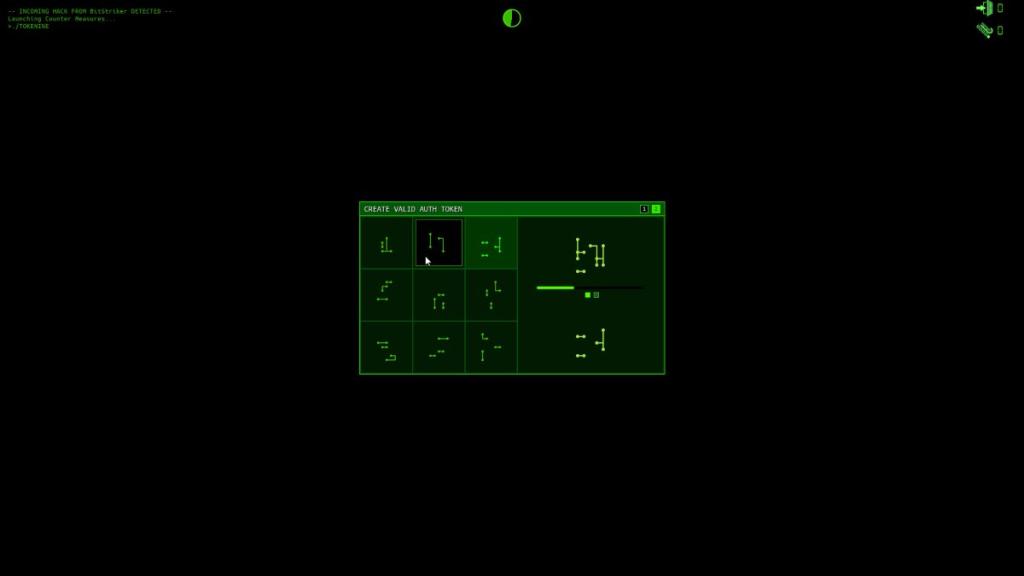 The hack minigame of Tokenine