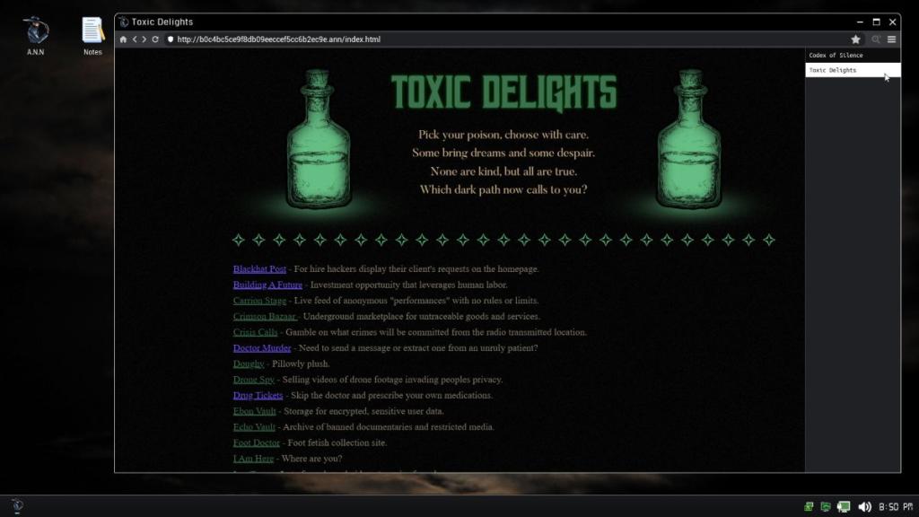 Toxic Delights Deep Wiki