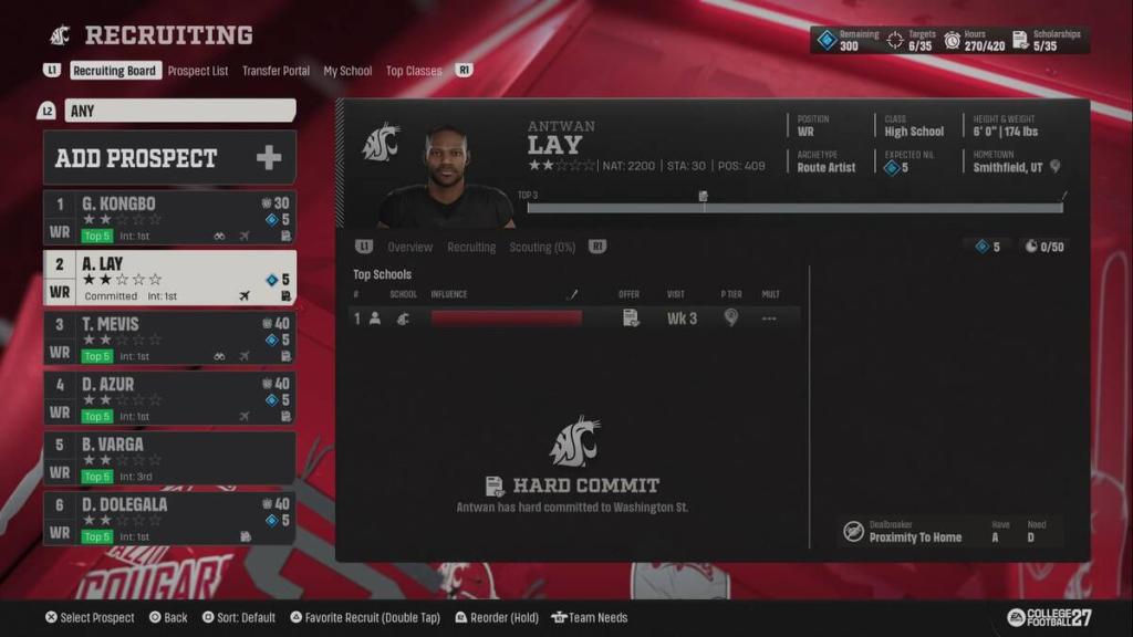 Adding names to the Recruitment list