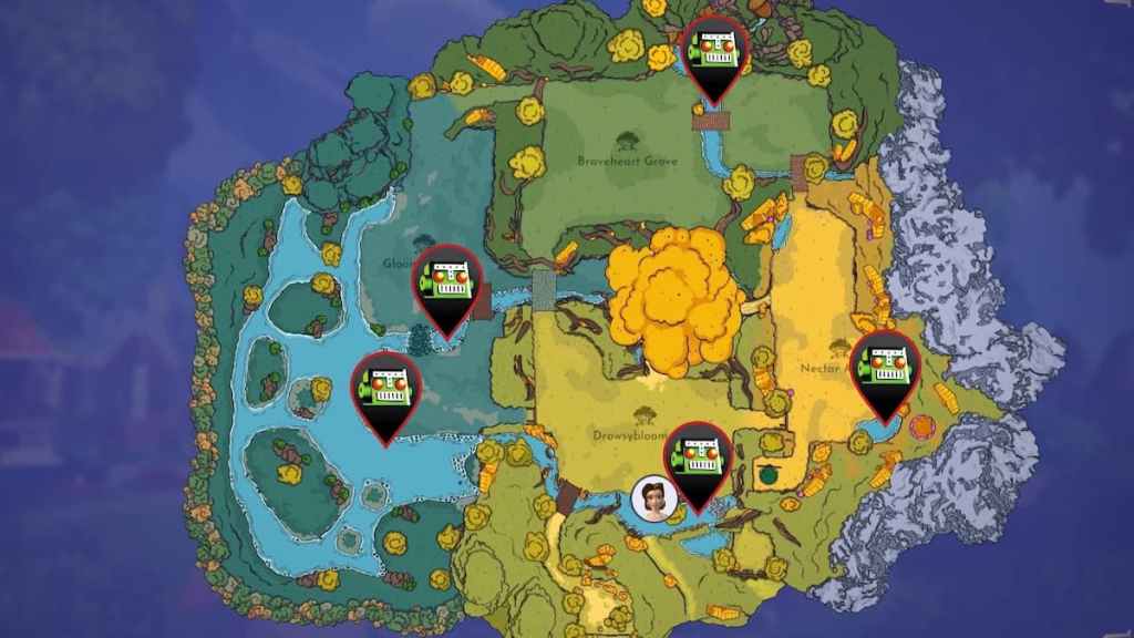 Acorn snail map locations in disney dreamlight valley