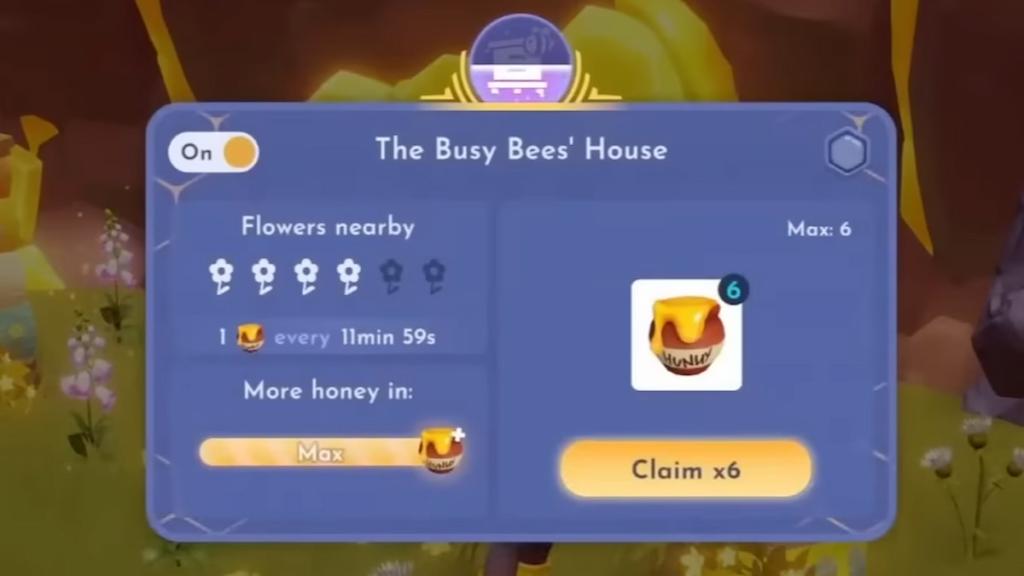 Bee house making honey in disney dreamlight valley